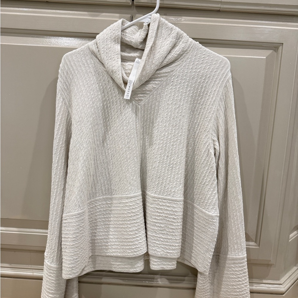 Lululemon Athletica Cream Cowl Neck Sweater